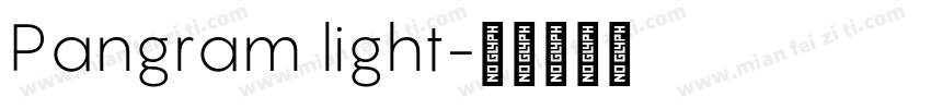 Pangram light字体转换